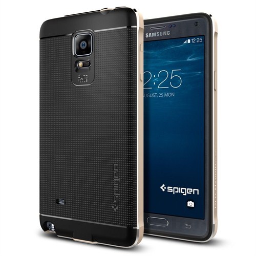 Spigen Sgp Galaxy Note 4 Case Neo Hybrid Metal Series Champagne Gold - SGP11123