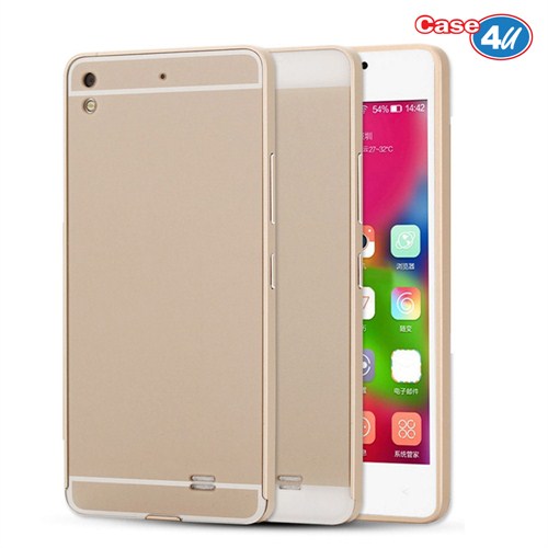 Case 4U General Mobile Discovery Air Metal Çerçeve ve Arka Kapak-Altın