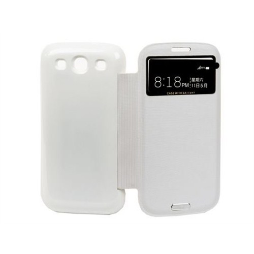 Cepium Keva Samsung Galaxy S3 i9300 Extra Bataryalı Kılıf Beyaz - TR-22344
