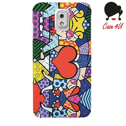 Case 4U Ladies Samsung Galaxy Note 3 N9000 Kalp Desenli Arka Kapak