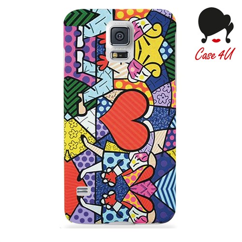 Case 4U Ladies Samsung Galaxy S5 Kalp Desenli Arka Kapak