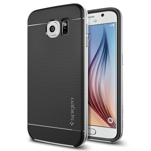 Spigen Samsung Galaxy S6 Kılıf Neo Hybrid - Satin Silver - SGP11320