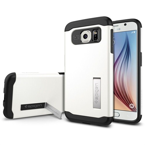 Spigen Samsung Galaxy S6 Kılıf Slim Armor - Shimmery White - SGP11326