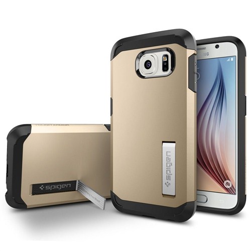 Spigen Samsung Galaxy S6 Kılıf Tough Armor - Champagne Gold - SGP11338