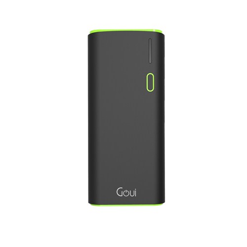 Goui Kashi - 13000 mAh Siyah/Yeşil Taşınabilir Şarj Cihazı - (2 USB Çıkışlı)