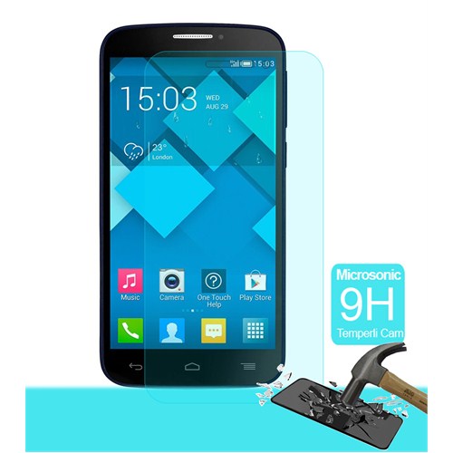 Microsonic Temperli Cam Ekran Koruyucu Alcatel Pop C7 Film