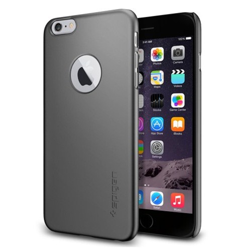 İphone 6 Plus Kılıf Orjinal Spigen Thin Fit A Gunmetal
