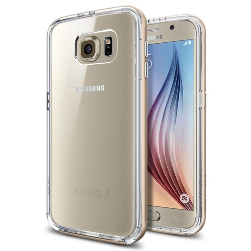 Spigen Sgp Galaxy S6 Edge Kılıf Neo Hybrid CC Champagne Gold - SGP11526