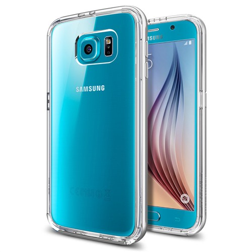Spigen Sgp Galaxy S6 Edge Kılıf Neo Hybrid CC Satin Silver - SGP11525