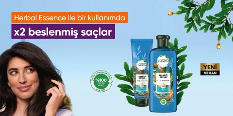 Herbal Essence ile bir kullanımda x2 beslenmiş saçlar