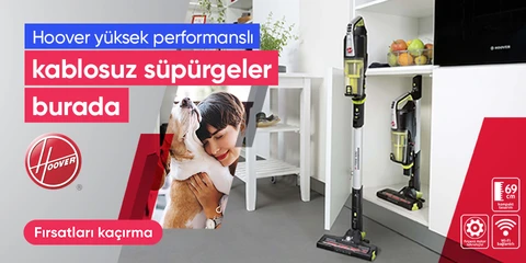 Hoover yüksek performanslı kablosuz süpürgeler burada