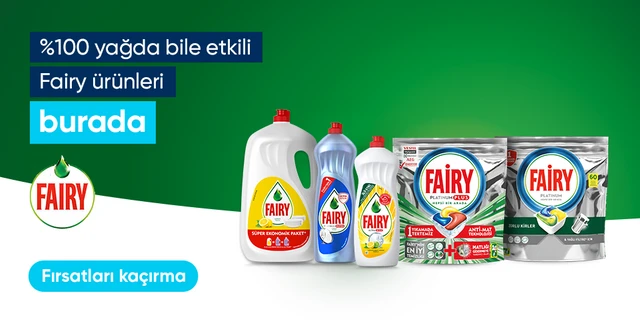 %100 yağda bile etkili  Fairy ürünleri burada