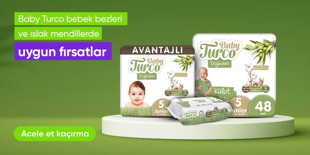 Baby Turco Bebek Bezleri ve Islak Mendillerde Fırsatlar 