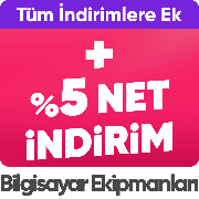 Bilgisayar ve Ekipmanlarında Tüm İndirimlere Ek Sepette %5 net İndirim