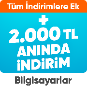 Intel İşlemcili Bilgisayarlarda 2000TL Kupon Fırsatı