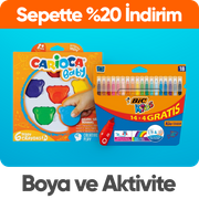 Boyalar ve keçeli kalemlerde sepette %20 indirim