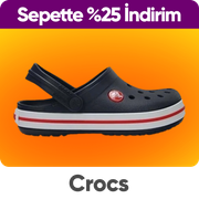 Crocs ürünlerinde Sepette %25 indirim 