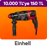 Einhell Markalı Elektrikli El Aletleri Ürünlerinde 10000 e 150 TL İndirim