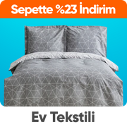 Ev Tekstili Ürünlerinde Sepette %23 İndirim