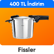 Fissler ürünlerinde Sepette %50 indirime ek 1500e 400 TL Kupon