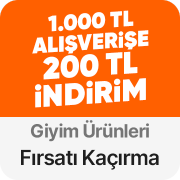 Giyim ürünlerinde 1.000 TL'ye 200 TL kupon