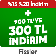 mutfak ürünlerinde Sepette %15 %20 net indirime ek 900 TL'ye 300 TL anında indirim