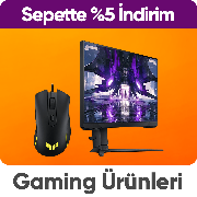 Gaming Ürünlerinde Sepette %5 Net İndirim