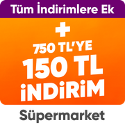 Süpermarket ürünlerinde 750 TL'ye sepette 150 TL net indirim