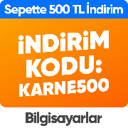 Erken Karne Hediyelerini Kaçırma Bilgisayar ve Ekipmanlarında 15000 TL'ye sepette 500 TL indirim