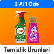 Deterjan ve Temizlik Ürünlerinde 2 al 1 öde