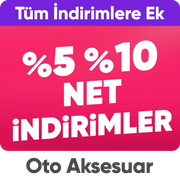 Premium'a Özel Oto Aksesuar Ürünlerinde Tüm İndirimlere Ek Sepette %5 - %10  Net İndirim