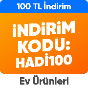  Ev tekstili ve dekorasyon ürünlerinde  HADİ100 kodu ile 100 TL indirim