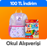 Erken Okul Alışverişi 100 TL indirim *600 TL ve üzeri alışverişlerde geçerlidir.