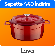 Lava rengarenk tavalarda sepette %40 indirim  