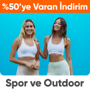  Spor & outdoor ürünlerinde sepette %50'ye varan indirim