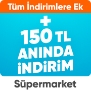 Süpermarket ürünlerinde 750tlye 150tl indirim