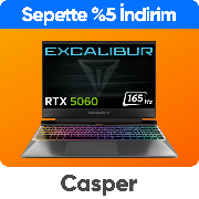 Casper Laptoplarda Premiuma Özel Sepette %5 İndirim