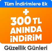 Güzellik ürünlerinde tüm indirimlere sepette 300 TL indirim
