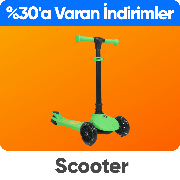 Çocuk Scooter ve Bisikletlerde Sepette Net %30'a Varan İndirim