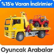Oyuncak Arabalarda Sepette Net %15'e Varan İndirim