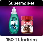 Süpermarket Ürünlerinde  Tüm İndirimlere Ek  150 TL Anında İndirim