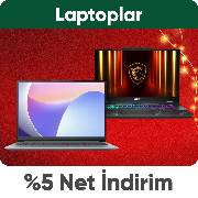 Laptoplarda Sepette %5 net İndirim