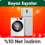 Seçili Beyaz Eşyalarda Sepette %10 Net İndirim