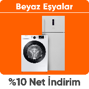Seçili Beyaz Eşyalarda Sepette %10 Net İndirim