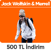 Jack Wolfskin & Merrell indirimlere ek 5000 TL'ye 500 TL kupon indirimi