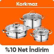 Korkmaz Ürünlerinde Sepette %10 net İndirim