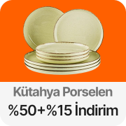 Kütahya Porselen ürünlerinde Sepette %50'ye ek %15 İndirim