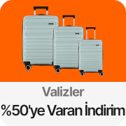 Valizlerde Sepette %50'ye varan indirim