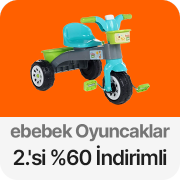 ebebek oyuncaklarda 2. ürüne %60 indirim