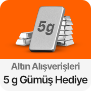 altın alışverişlerinde 5 gram gümüş hediye